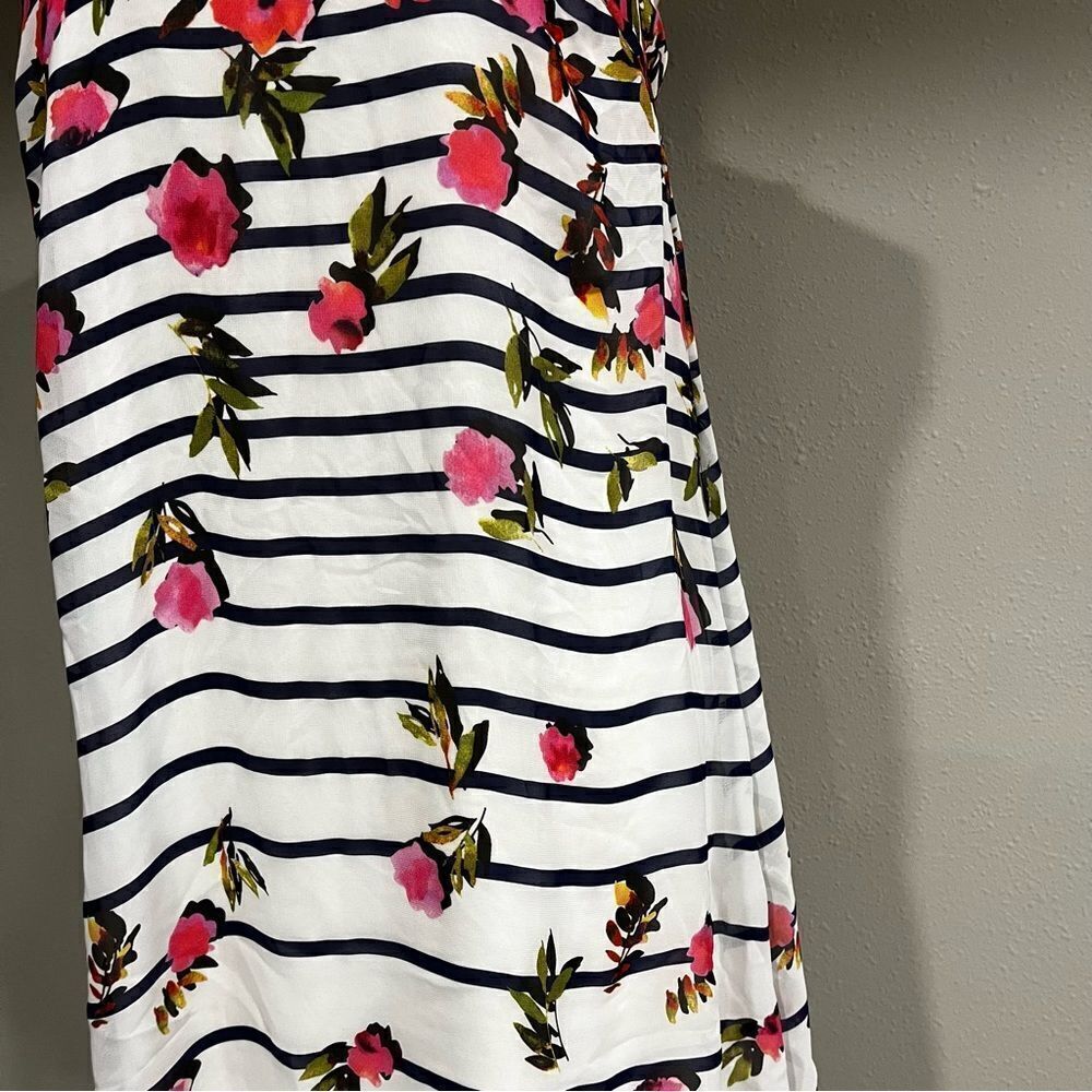Betsy Johnson‎ a-line striped floral halter dress - Picture 4 of 15